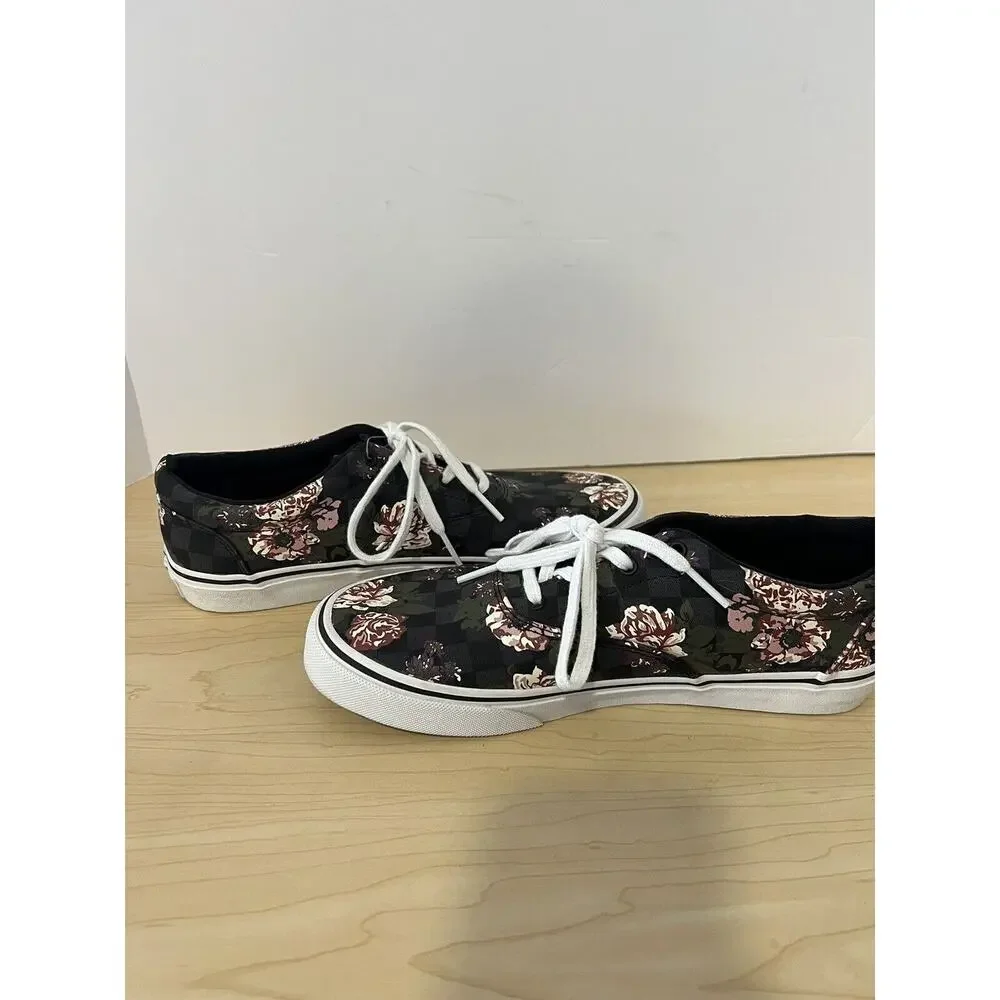 VANS DOHENY Missy skateboard shoes size 6 multicolor canvas upper floral NEW